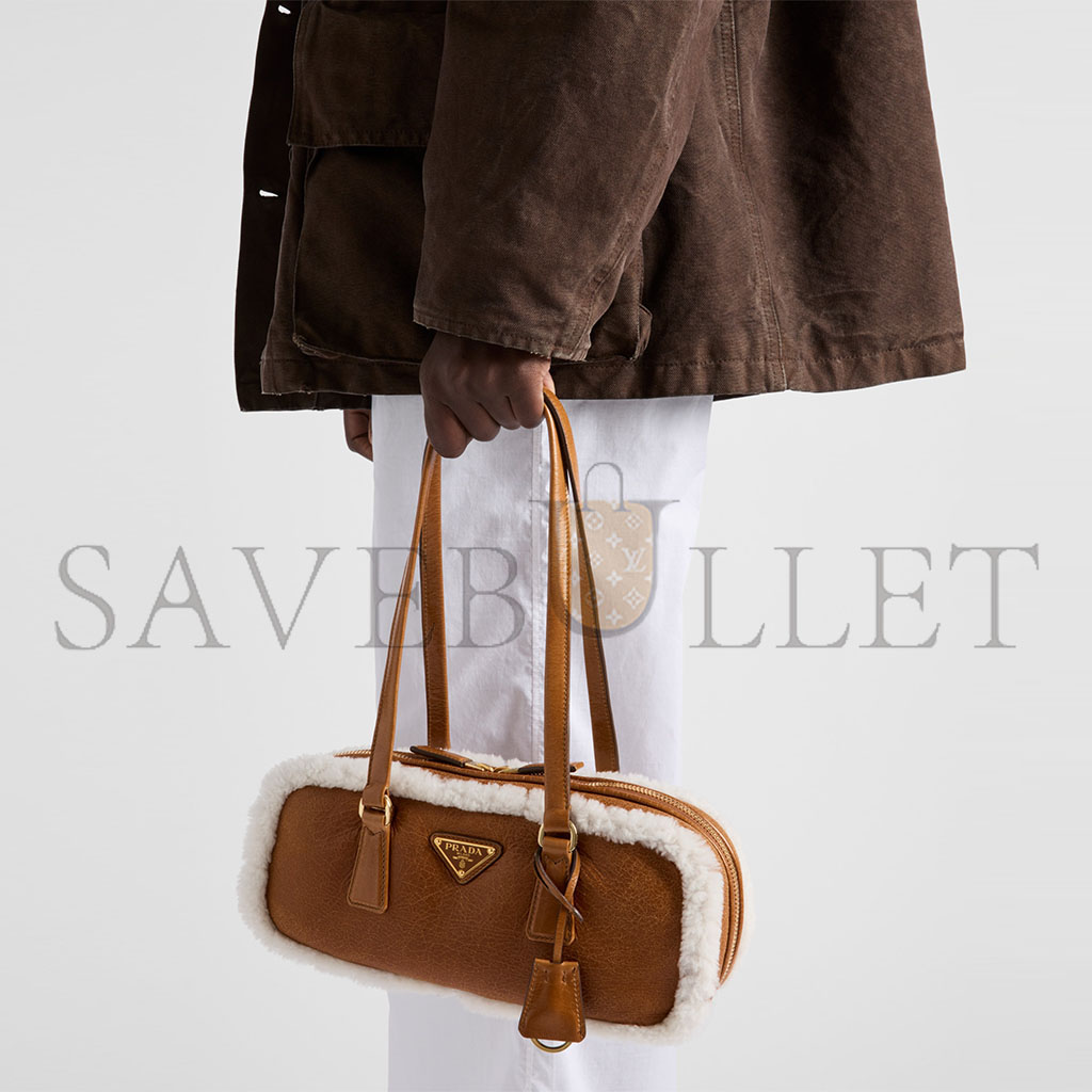 PRADA MEDIUM SHEARLING TWO-HANDLE BAG 1BB124 (27*12*6cm) PRADA MEDIUM SHEARLING TWO-HANDLE BAG 1BB124 (27*12*6cm)